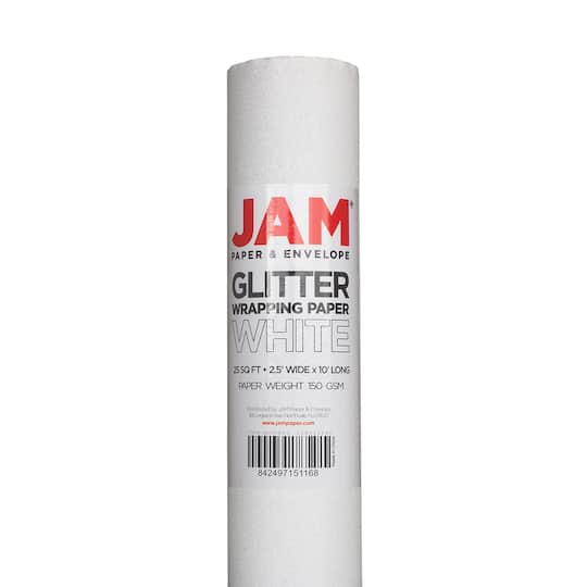 JAM Paper Glitter Gift Wrap